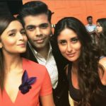 Cute picture of Alia Bhatt and Kareena Kapoor with Karan Johar