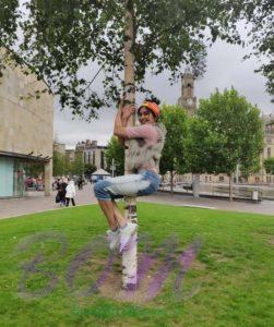 Adah Sharma Picture haging in tree