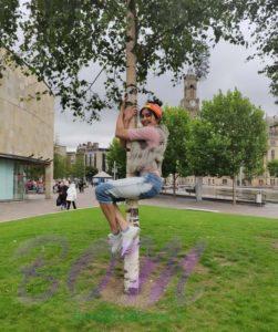 Adah Sharma Picture haging in tree