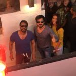 Ajay Devgn with Emraan Hashmi and Esha Gupta after Baadshaho movie first day schedule wrap