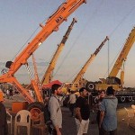 Ajay Devgn with many Cranes at Shivaay film shooting