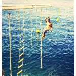 Akshay Kumar ‏idea of fun - climbing some ropes at the French Riviera