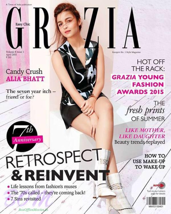 Alia Bhatt bollywood's cover page girl for Grazia Anniversary April 2015 Issue