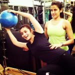 Alia Bhatt during a workout session