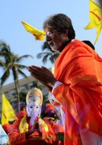 Amitabh Bachchan in a prayer for SARKAR 3 and the aarti