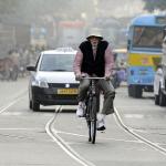 Amitabh Bachchan while shooting for PIKU movie in Howrah Bridge