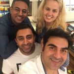 Arbaaz Khan selfie with his friends while doing lunch in Dubai Mall