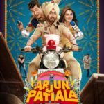 Poster of Arjun Patiala stars Diljit Dosanjh, Kriti Sanon and Varun Sharma