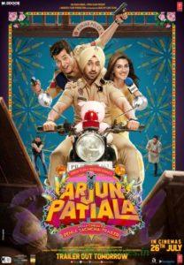 Poster of Arjun Patiala stars Diljit Dosanjh, Kriti Sanon and Varun Sharma