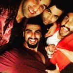 Arjun kapoor birthday selfie with Ranbir Kapoor, Rabir Singh and Karan Johar