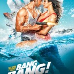 First look poster of Bang Bang movie featuring Hrithik Roshan and Katrina Kaif in water