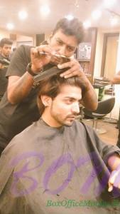 GURMEET CHOUDHARY having a hair do