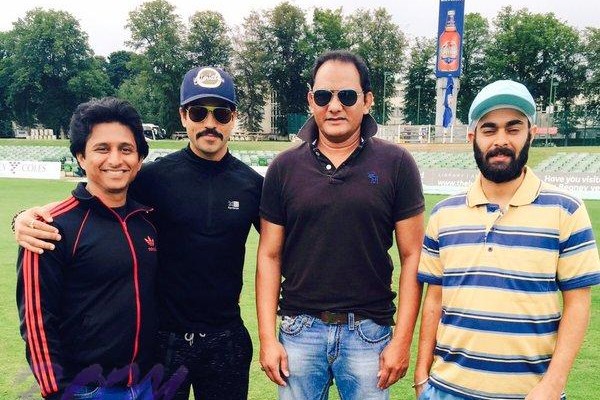 Gautam Gulati ‏with Mohammad Azharuddin and others