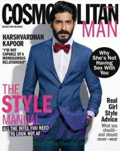 Harshvardhan Kapoor cover boy for Cosmoplotian India Man December 2016 issue