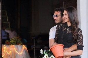 Homi Adajania dashing picture with Deepika Padukone