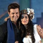 Hrithik Roshan and Pooja Hegde in a Mohenjo Daro promotion event