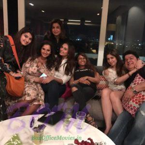 Huma Qureshi with Farah Khan Akhtar, Sania Mirza, Sajid Khan and others