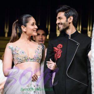 Its all smiling when Kartik Aaryan met Kareena Kapoor Khan