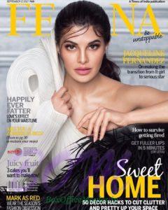 Jacqueline Fernandez as cover girl for FEMINA Magazine Sep 2017 issue