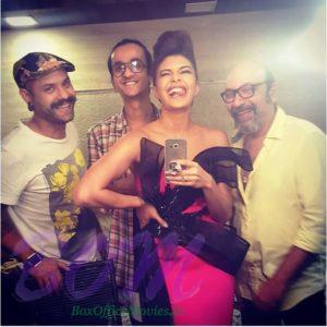 Jacqueline Fernandez with Mickey Contractor, Daniel Bauer and Pranav Sood
