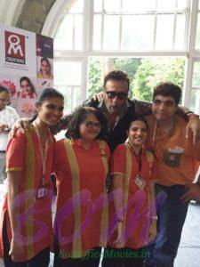 Jakie Shroff with kids of Om Creations NGO