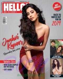 Janhvi Kapoor on the cover page of Hello Magazine Feb 2019 issue