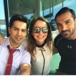 John Abraham and Varun Dhawan on sets of Dishoom