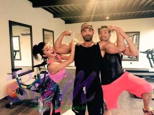 John Abraham got pumped on the sets of Dishoom while Jacqueline and Varun surprised