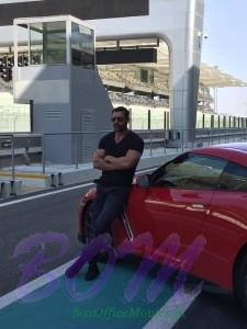 John Abraham while shooting for Dishoom in Abu Dhabi