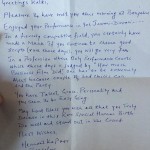 Kalki Koechlin greeting letter from a fan for performance in Yeh Jawani Hai Diwani