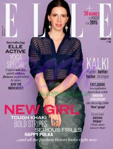 Kalki Koechlin on the cover page of Elle Magazine January 2015 issue