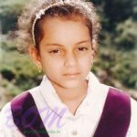 Great actoress Kangana Ranaut in his childhood pic