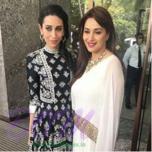 Karisma Kapoor meeting with Madhuri Dixit in Sri Lanka on 12th Sep 2016