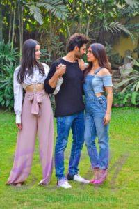 Kartik Aaryan, Bhumi Pednekar and Ananya Pandey in Pati Patni Aur Woh movie