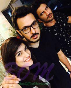 Kriti Sanon selfie with Raabta boys Dinoo and Sushant