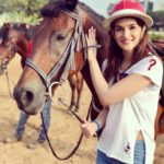 Kriti Sanon while doing a horse riding session for Panipat film