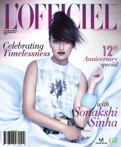 L'Officiel India - 12th Anniversary special. Celebrating Timelessness with Sonakshi Sinha in September 2014 Issue