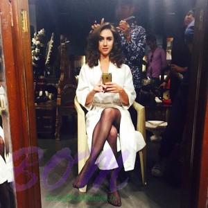 Lauren Gottlieb while getting ready for GQIndia