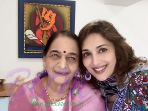 Madhuri Dixit with her Mother