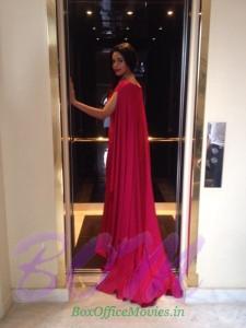 Mallika Sherawat ‏Minutes before the red carpet at Cannes 2015