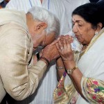 Narendra Modi with Lata Mangeshkar Ji