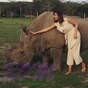 Nargis Fakhri touches a Sudan