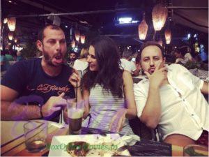 Nargis Fakhri with friends for life in Kayak Cafe