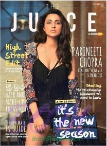Parineeti Chopra on The Juice magazine cover page for September 2015 issue