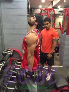 Prateik Babbar during a gym session on 29 Jul 2016