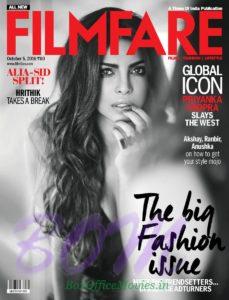 Priyanka Chopra cover girl Oct 2016 for FILMFARE Magazine