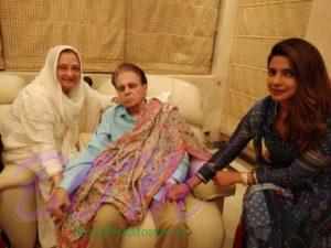 Priyanka Chopra with Dilip Kumar ji and Saira Baji in an evening on 4th Sep 2017