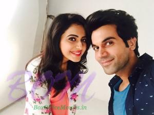 Raj Kummar Rao with Rakul Preet for Shimla Mirchi