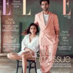Rajkummar Rao with Aditi Rao Hydari on the cover page of ELLE India July 2018 issue