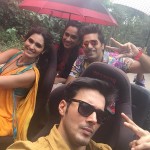 Rajniesh Duggall selfie with others from the sets of Udanchhoo